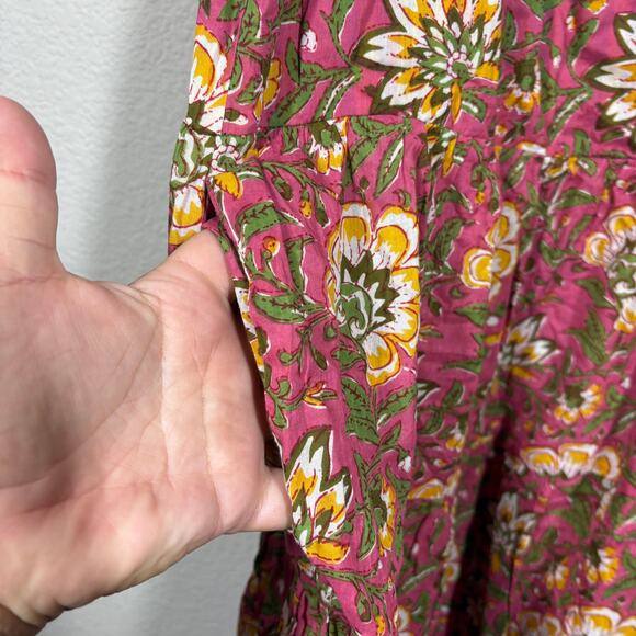 Velvet by Graham Spencer Large Tracy Cami Dress Floral Cotton V Neck Sleeveless - Picture 5 of 9